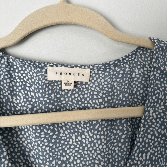 Promesa Speckled Blue and White Dress - Picture 3 of 3